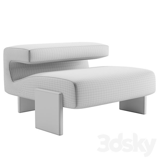 Chair Moroso LOVESEAT 3DS Max Model - thumbnail 3