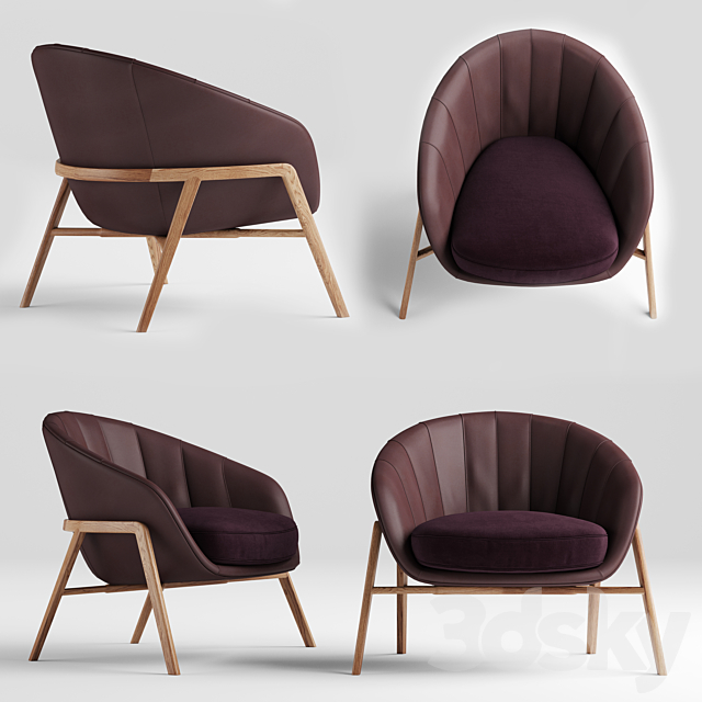 Chair Natuzzi Cassia 3DSMax File - thumbnail 1