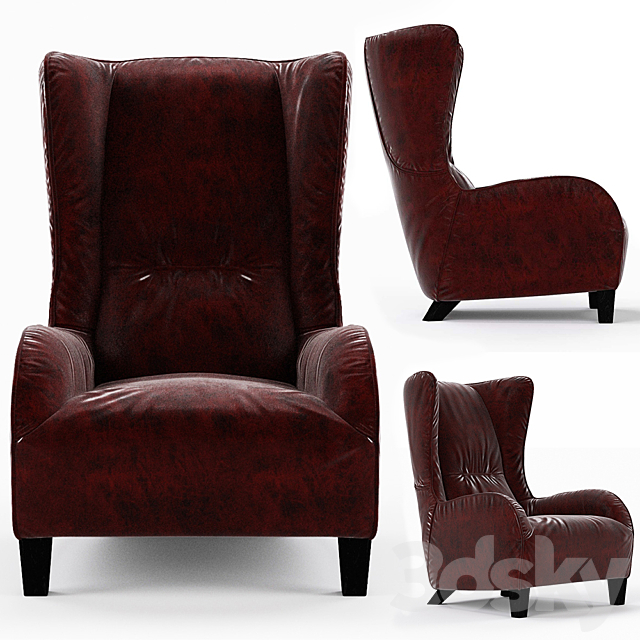 Chair Natuzzi Marlene Armchair 3ds Max - thumbnail 1