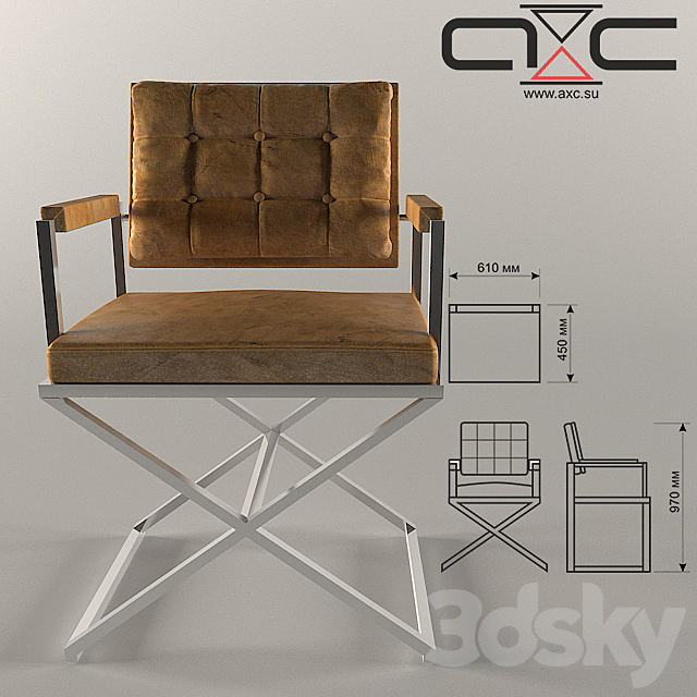 Chair of the head AS-25 3DS Max Model - thumbnail 2