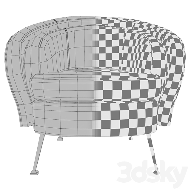 Chair Orion 111790 Eichholtz 3ds Max - thumbnail 3