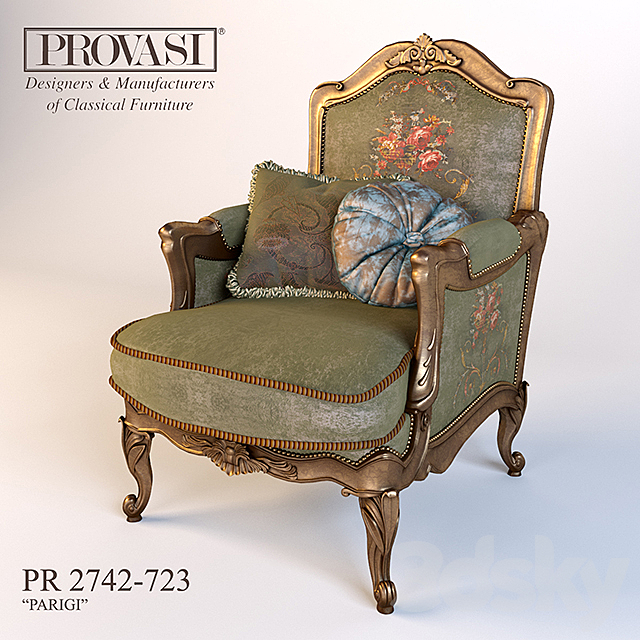 chair Provasi “Parigi” PR 2742-723 3DSMax File - thumbnail 1