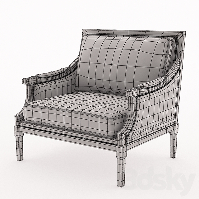 Chair Ralph M SCARLETT 2016 90 3DS Max Model - thumbnail 2