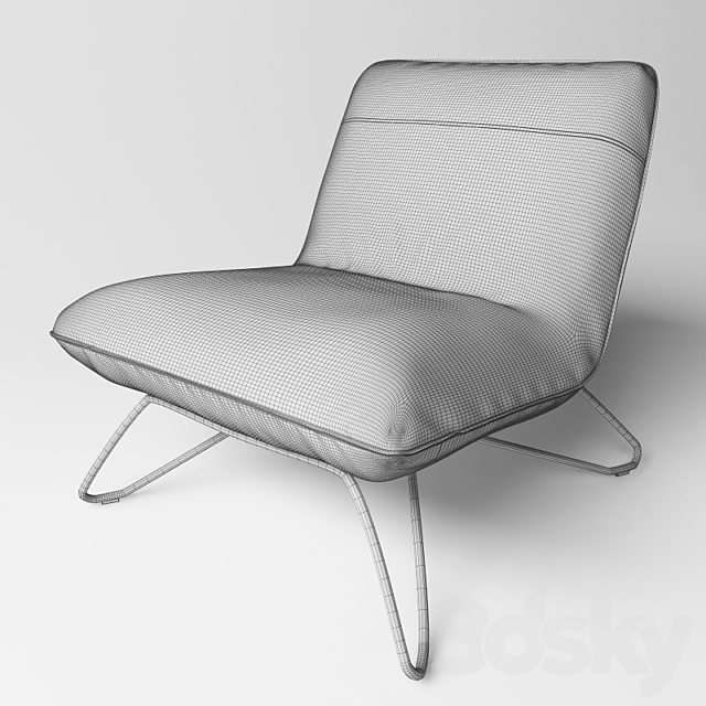 Chair Rolf Benz 394 3DSMax File - thumbnail 3