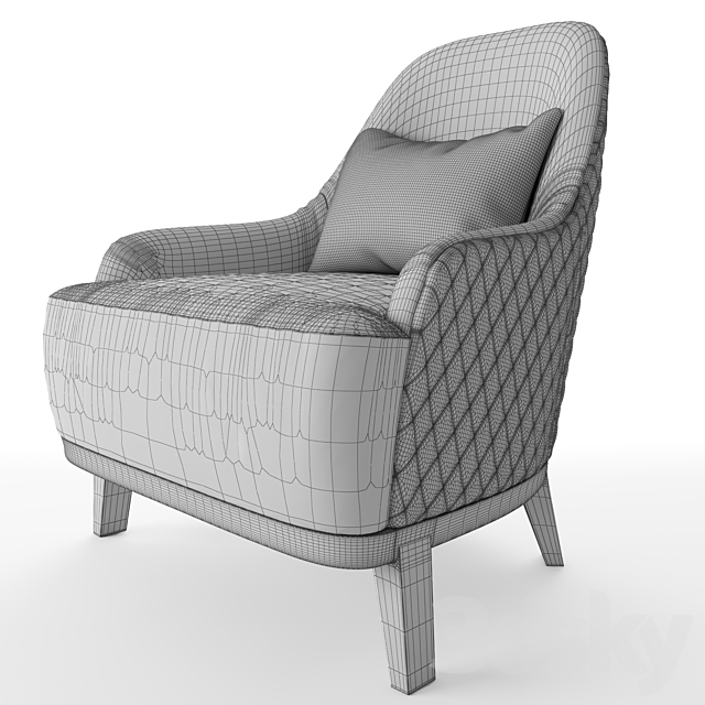 Chair Roseberry Armchair Bentley Home 3DS Max Model - thumbnail 3