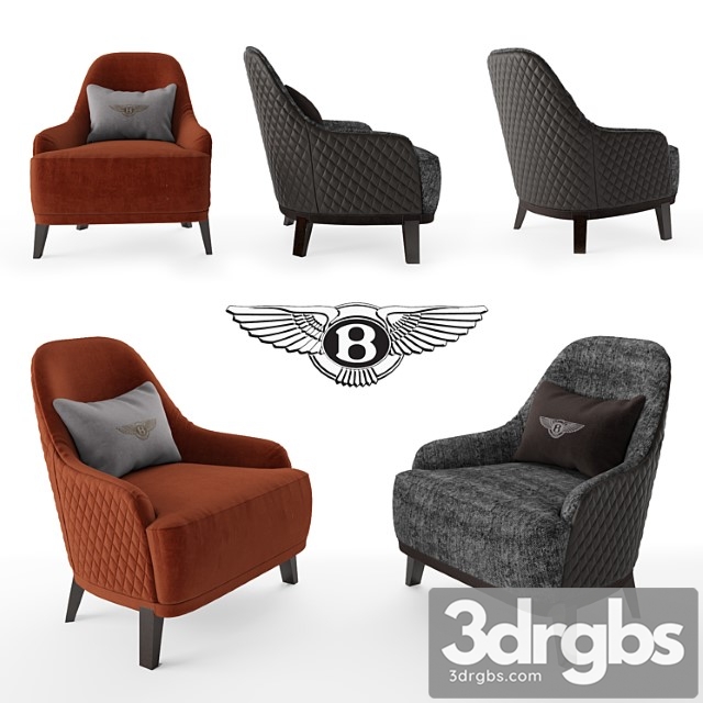 Chair roseberry armchair bentley home 3dsmax Download - thumbnail 1