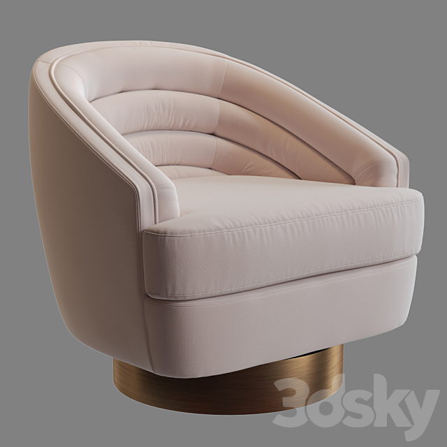 Chair SAFAVIEH Arvilla Swivel Club Chair 3DSMax File - thumbnail 1