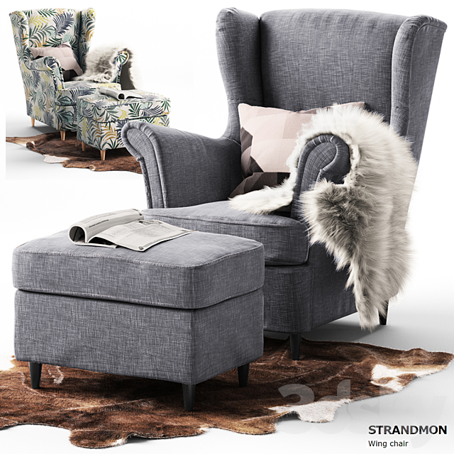 chair Strandmon Ikea _ chair STRANDMON Ikea 3DSMax File - thumbnail 1