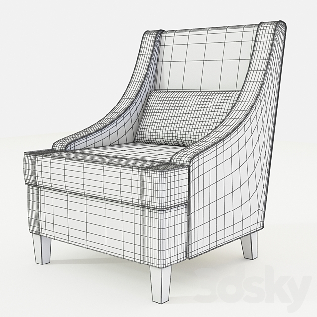 chair teslin hoff 3DS Max Model - thumbnail 2