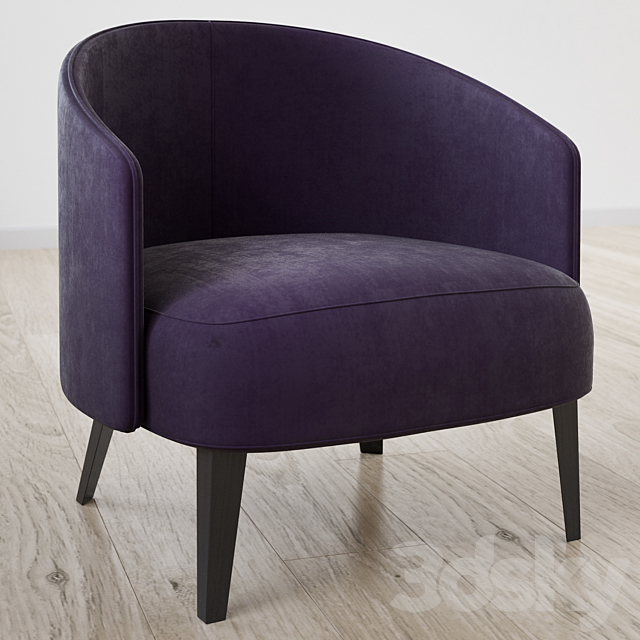 Chair velvet 3ds Max - thumbnail 1