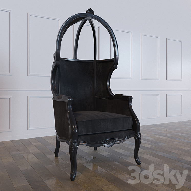 Chair wellington 3DS Max Model - thumbnail 1