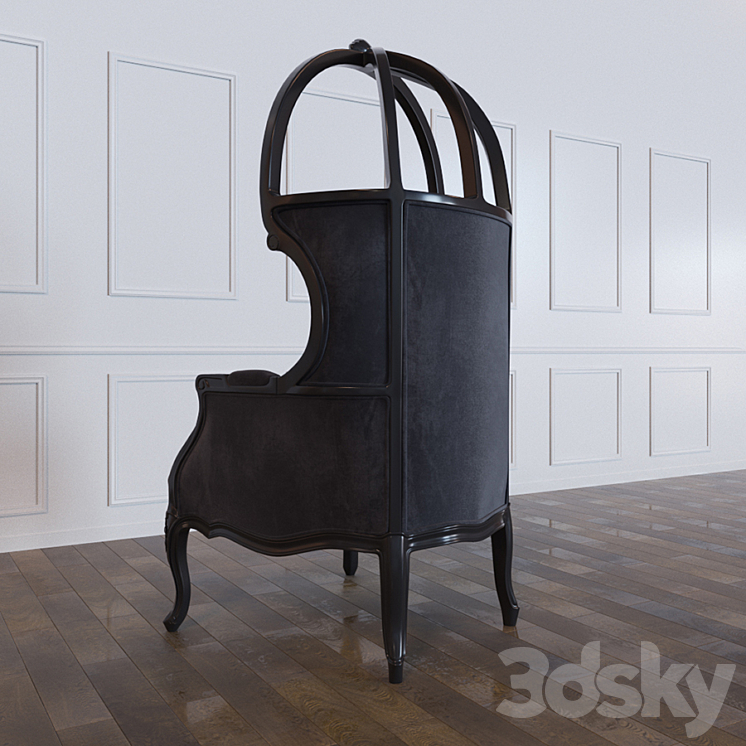 Chair wellington 3DS Max Model - thumbnail 2