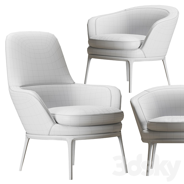 Chairs B & B Maxalto Caratos 3DSMax File - thumbnail 3