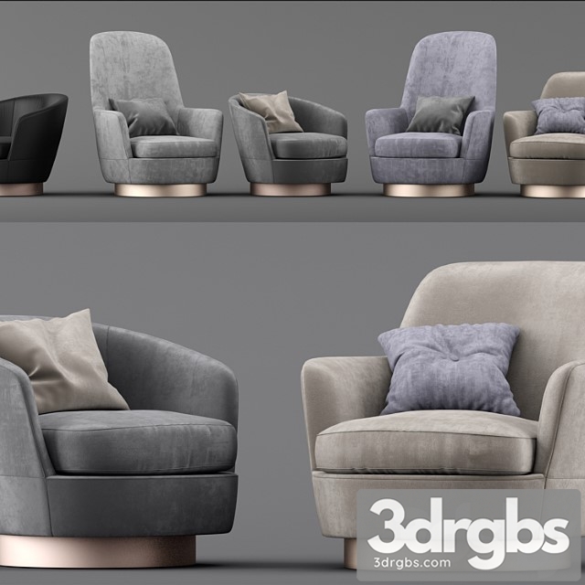 Chairs minotti jacques 3dsmax Download - thumbnail 1