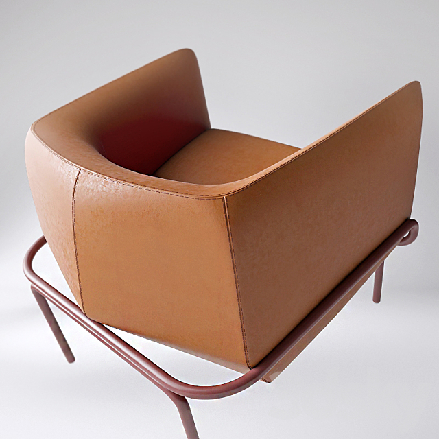 Chandigarh Armchair by Moroso 3DS Max Model - thumbnail 3