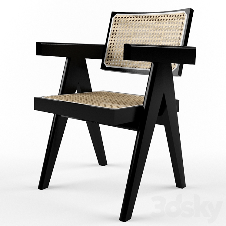 Chandigarh Dining Chair Meraki 3DS Max - thumbnail 1