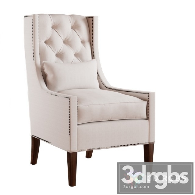 Chandler Wing Chair 3dsmax Download - thumbnail 1