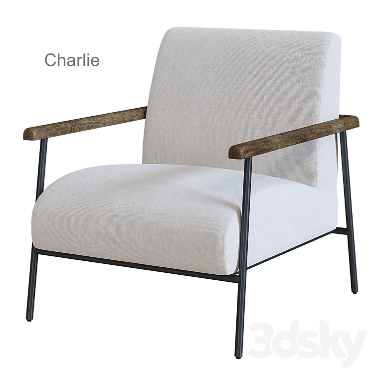 Charlie Tikamoon Armchair 3DS Max - thumbnail 1