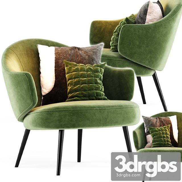 Charlotte armchair 3dsmax Download - thumbnail 1