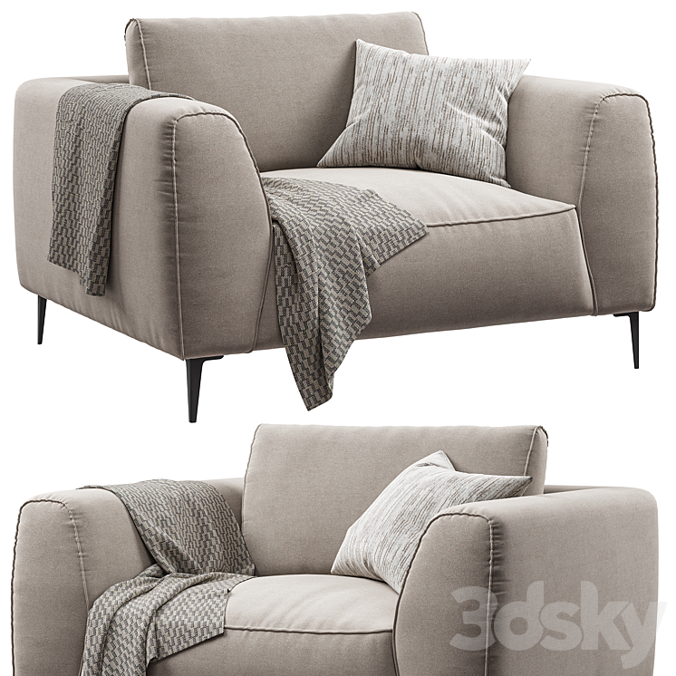 Chateau dAx – Dudy (Armchair fabric) 3DS Max - thumbnail 2