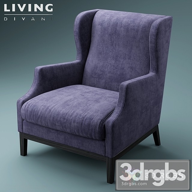 Chauffeuse Living Armchair 3dsmax Download - thumbnail 1