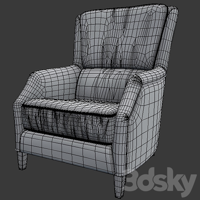 Chelsea armchair 3DSMax File - thumbnail 3