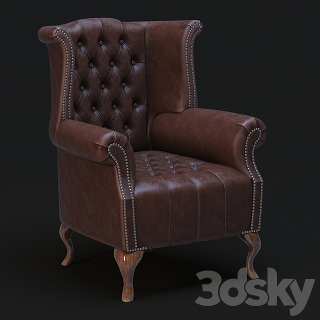 Chesterfield Queen Anne 3ds Max - thumbnail 1