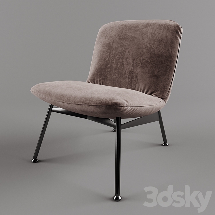 Chiado armchair 3DS Max - thumbnail 2