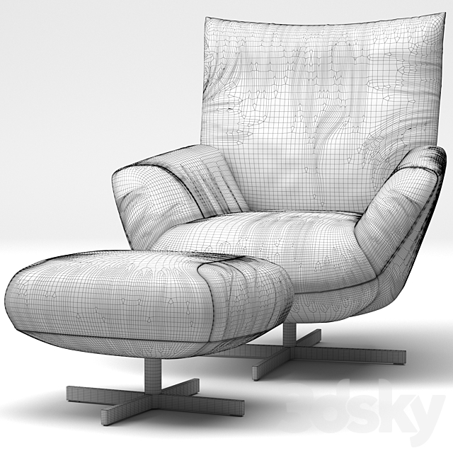 Chiara Edra armchair 3DSMax File - thumbnail 4