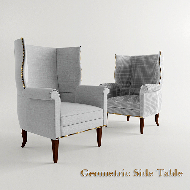 chimney wing chair 3ds Max - thumbnail 1