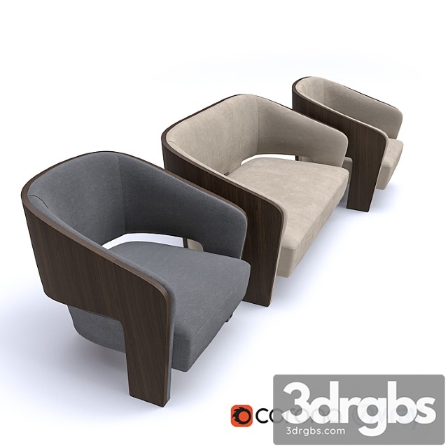 Chloe armchair marelli 3dsmax Download - thumbnail 1