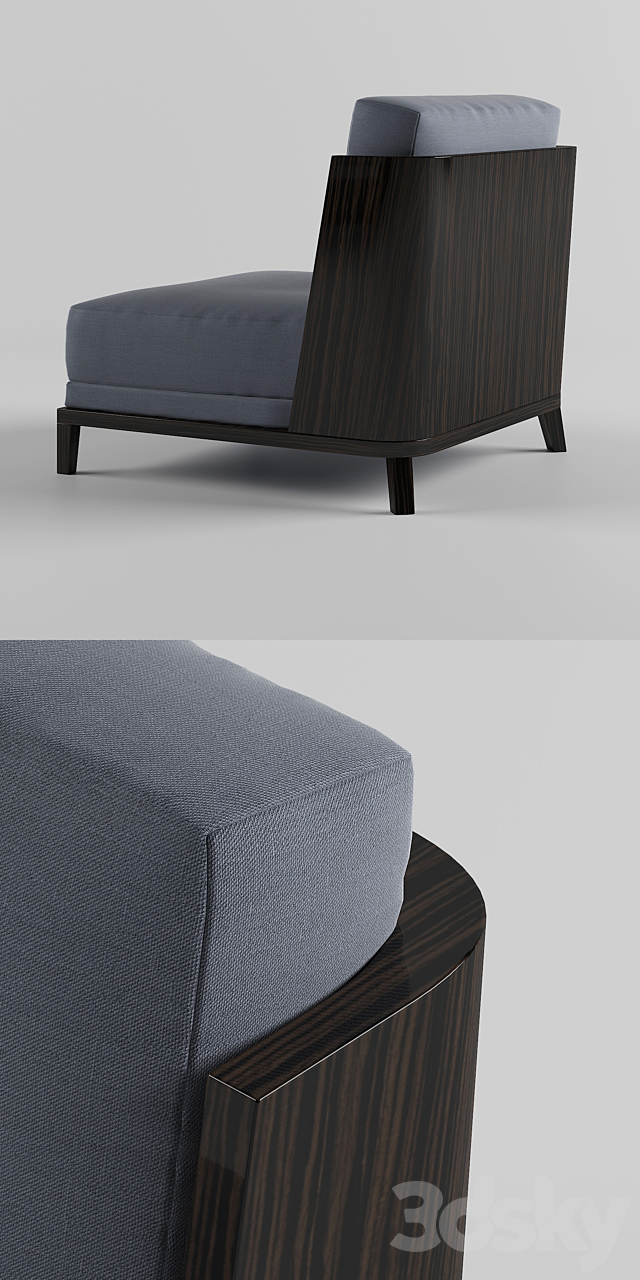 Christian Liaigre Aspre Armchair 3DSMax File - thumbnail 2