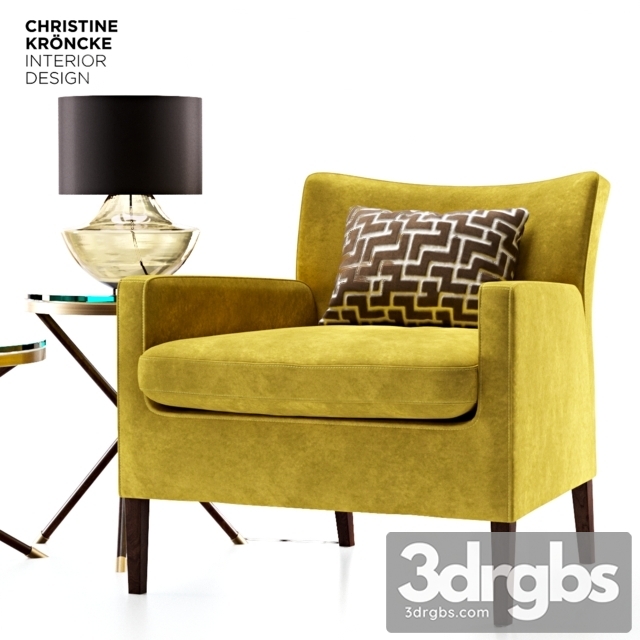 Christine Kroncke Pandora Armchair 3dsmax Download - thumbnail 1