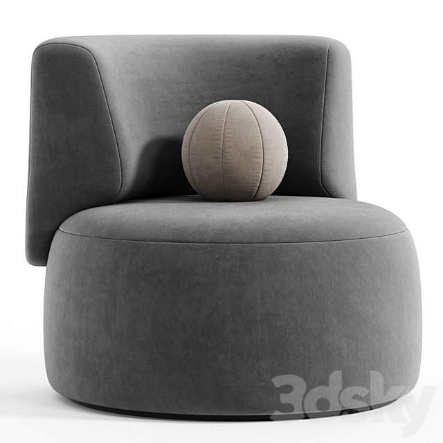 Christophe Delcourt Armchair 3DS Max Model - thumbnail 2