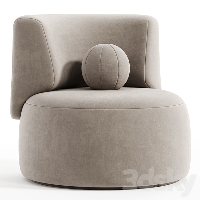 Christophe Delcourt Armchair 3DS Max Model - thumbnail 3