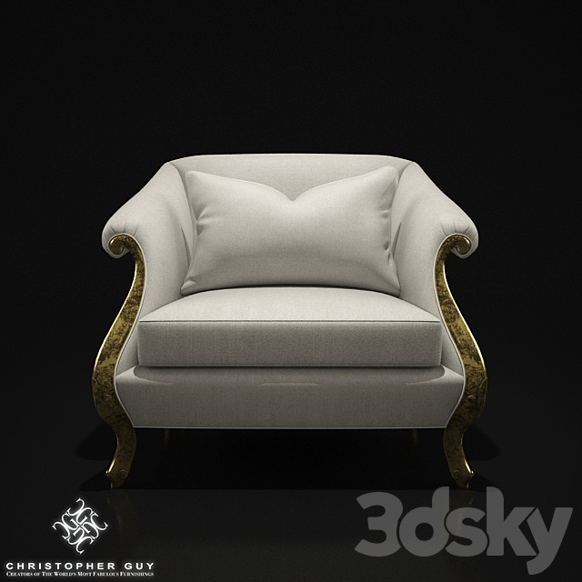 Christopher Guy- Vernier armchair 3DS Max Model - thumbnail 1