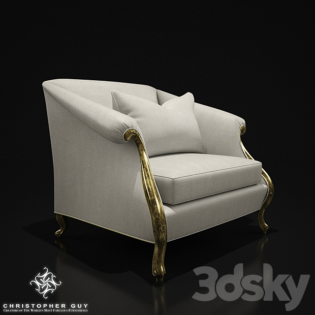 Christopher Guy- Vernier armchair 3DS Max Model - thumbnail 2