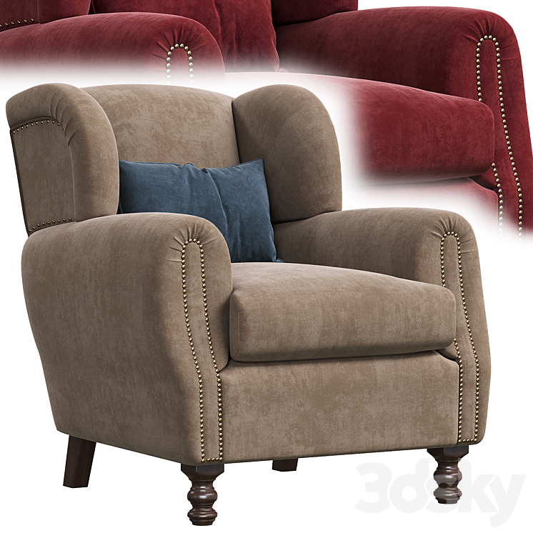 Cinema armchair 3DS Max - thumbnail 1