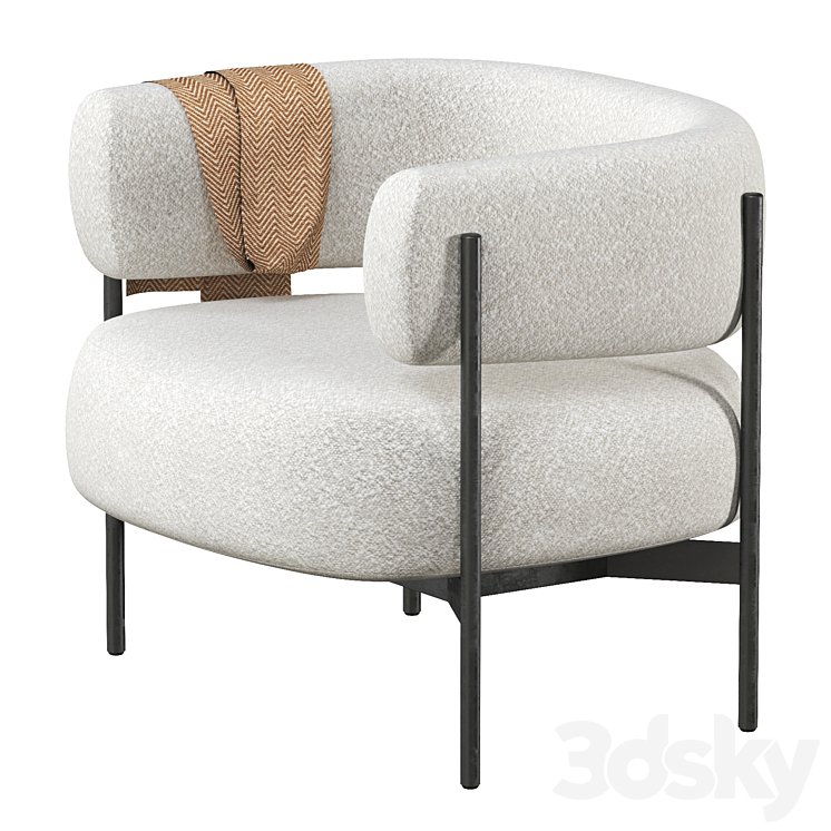 CINI armchair By HC28 Cosmo 3DS Max Model - thumbnail 2