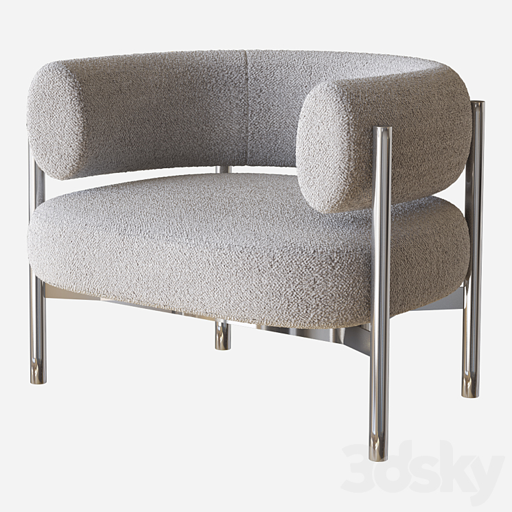 cini armchair HC28 cosmo 3DS Max - thumbnail 1