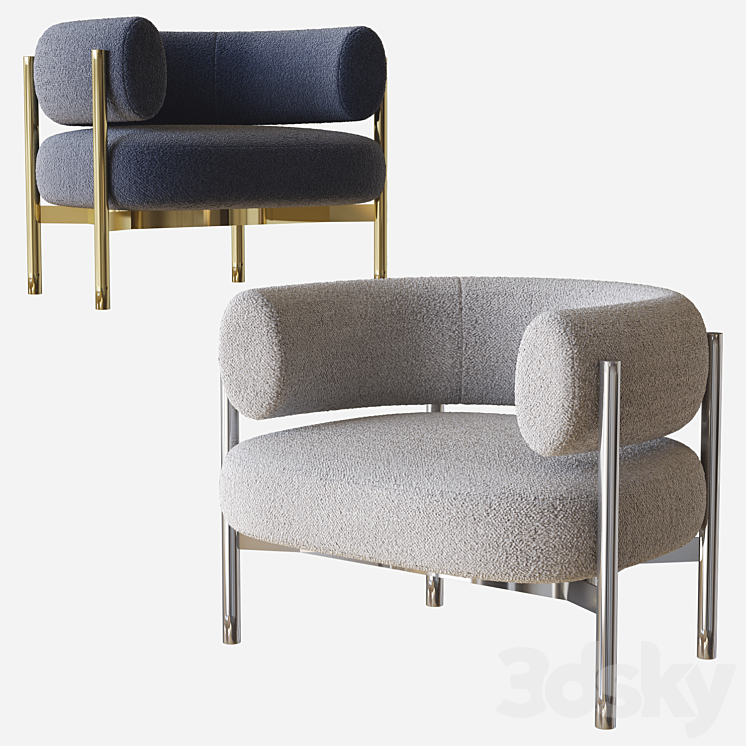 cini armchair HC28 cosmo 3DS Max - thumbnail 2