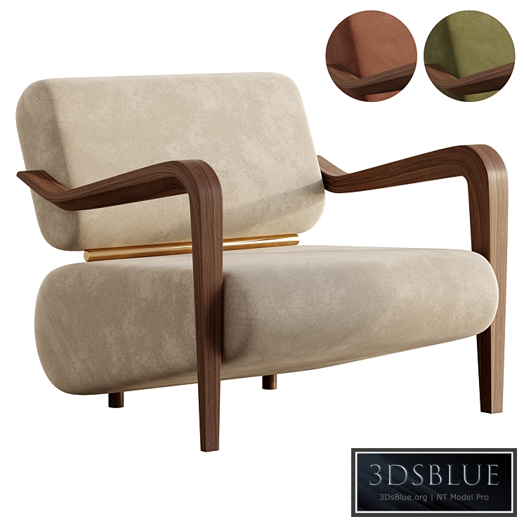 Clark Armchair – Mezzo Collection 3DS Max - thumbnail 3