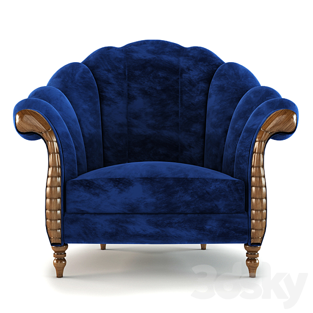 Classic armchair 3ds Max - thumbnail 1