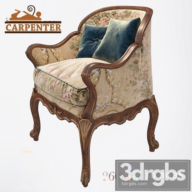 Classic Armchair Carpenter 3dsmax Download - thumbnail 1