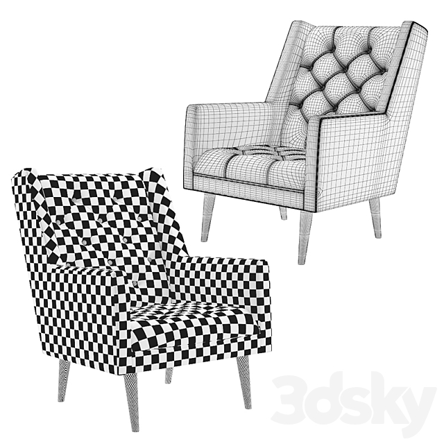 Classic chair Barlette chair 3DSMax File - thumbnail 3