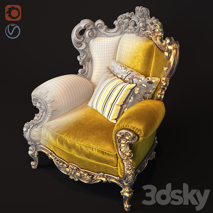 Classic chair Varie 3DS Max - thumbnail 2