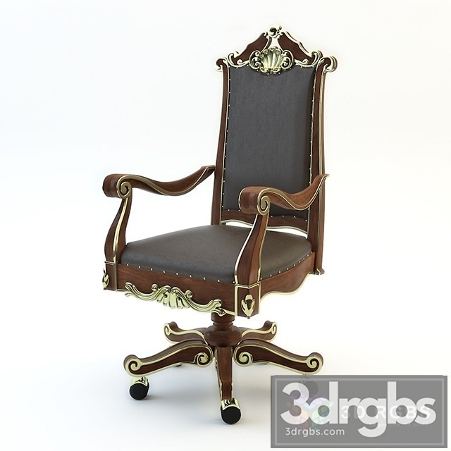 Classic Luxury Office Chair 3dsmax Download - thumbnail 1