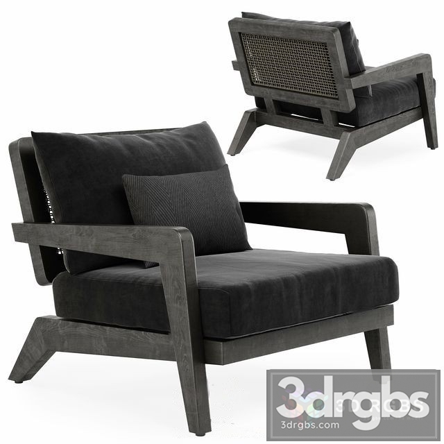 Claude Lounge Chair 3dsmax Download - thumbnail 1