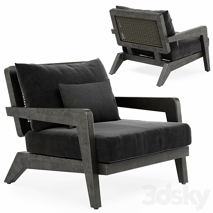 Claude Outdoor Lounge Chair 3DS Max - thumbnail 1