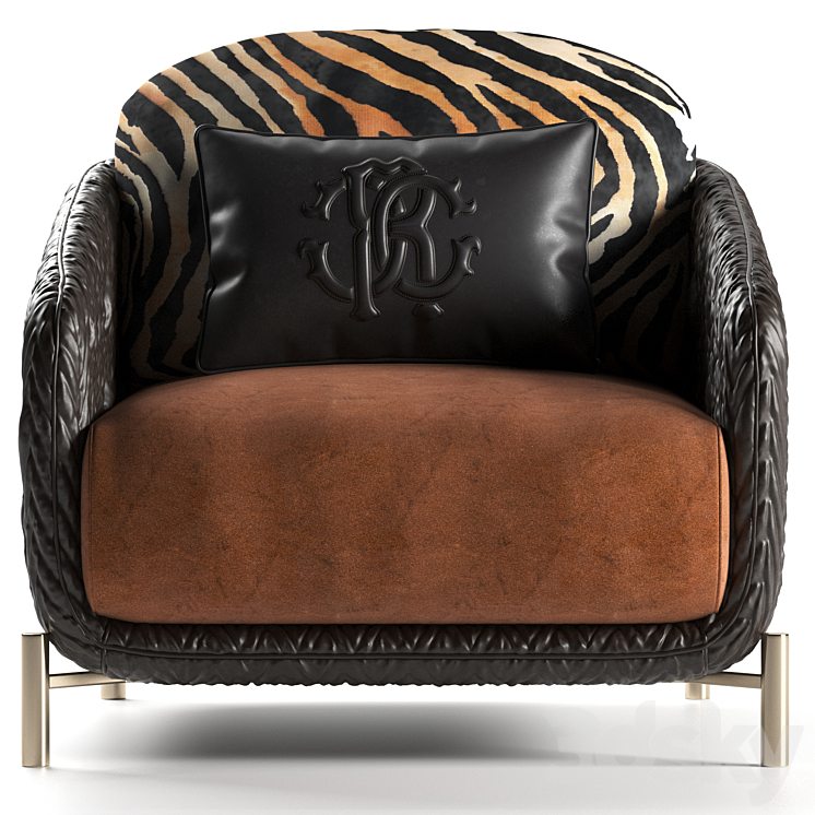 Clifton armchair by Roberto Cavalli 3DS Max Model - thumbnail 2